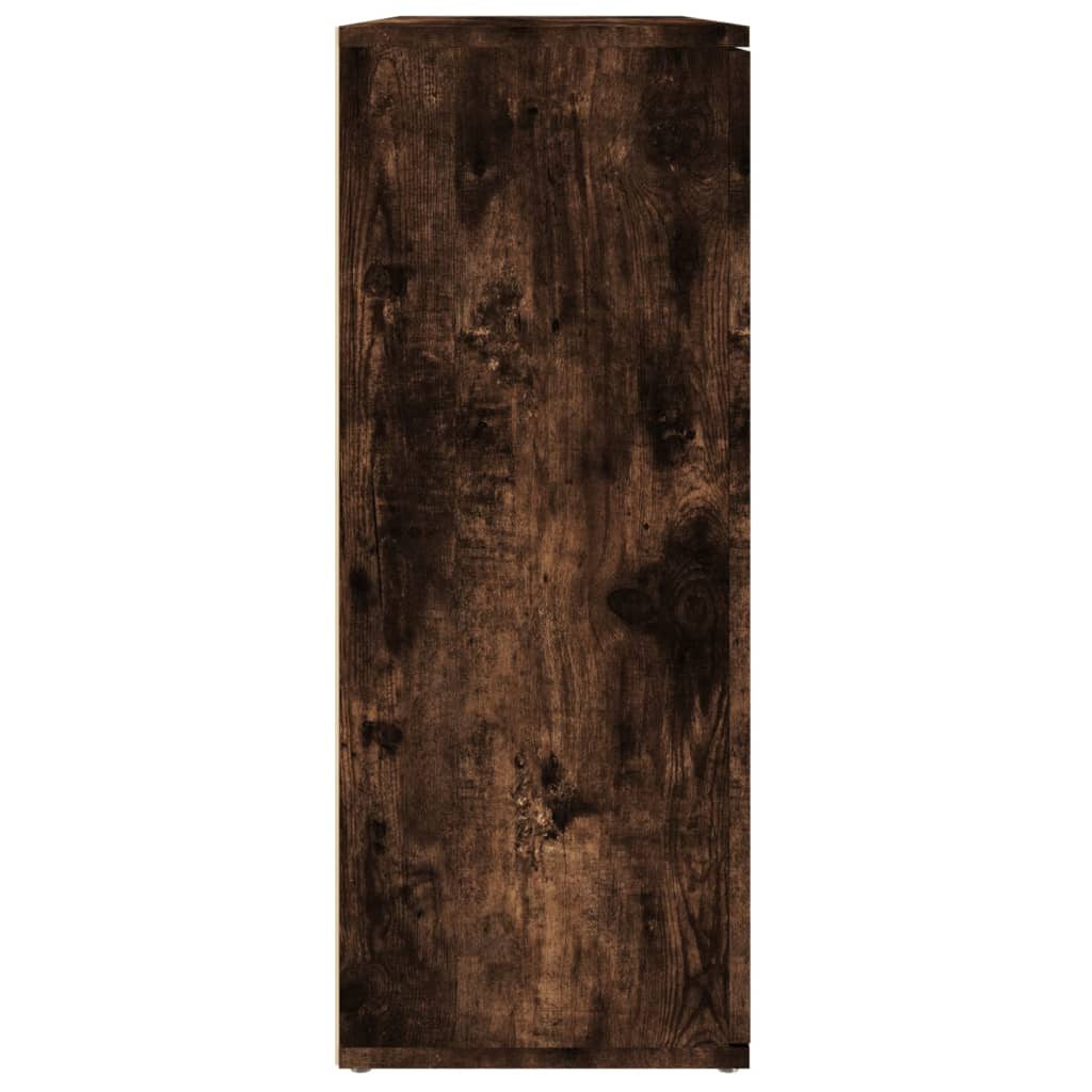 vidaXL Aparador madera contrachapada roble ahumado 91x29,5x75 cm