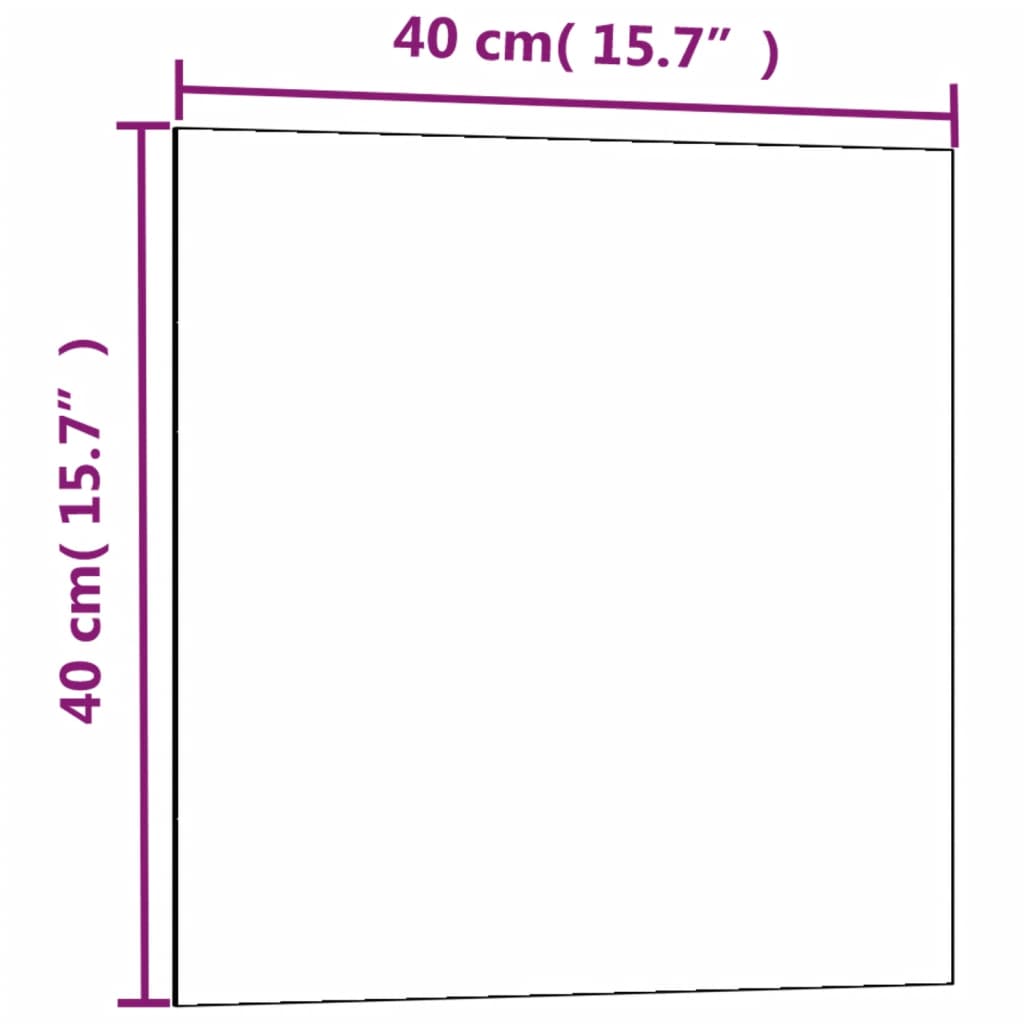 vidaXL Pizarra magnética de pared vidrio templado blanco 40x40 cm