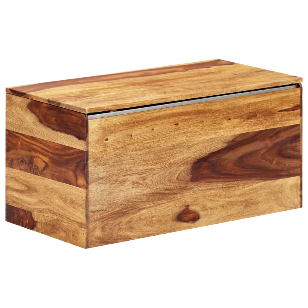 vidaXL Baúl de almacenamiento de madera maciza de sheesham 80x40x40 cm