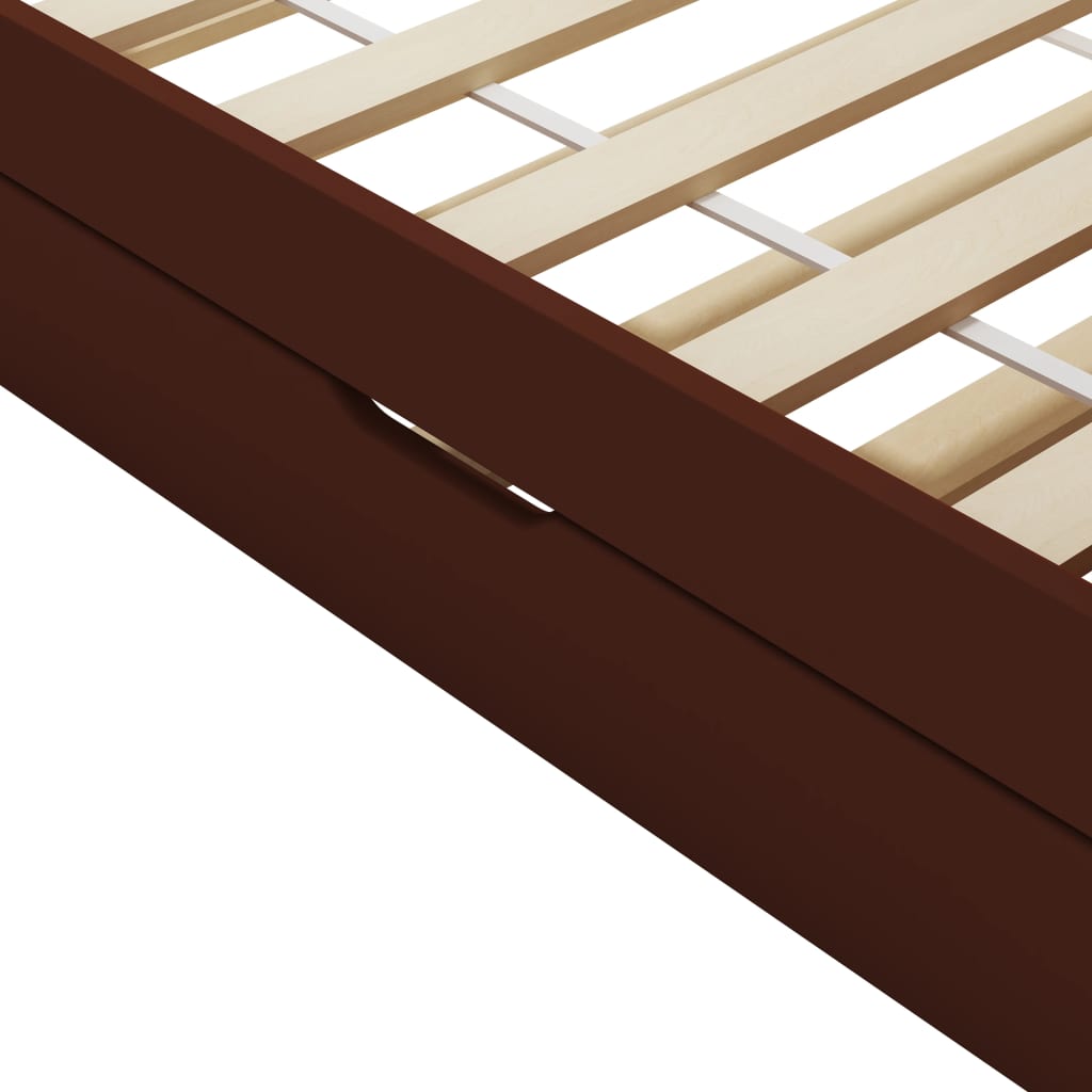 vidaXL Estructura de sofá cama madera de pino marrón 90x200 cm