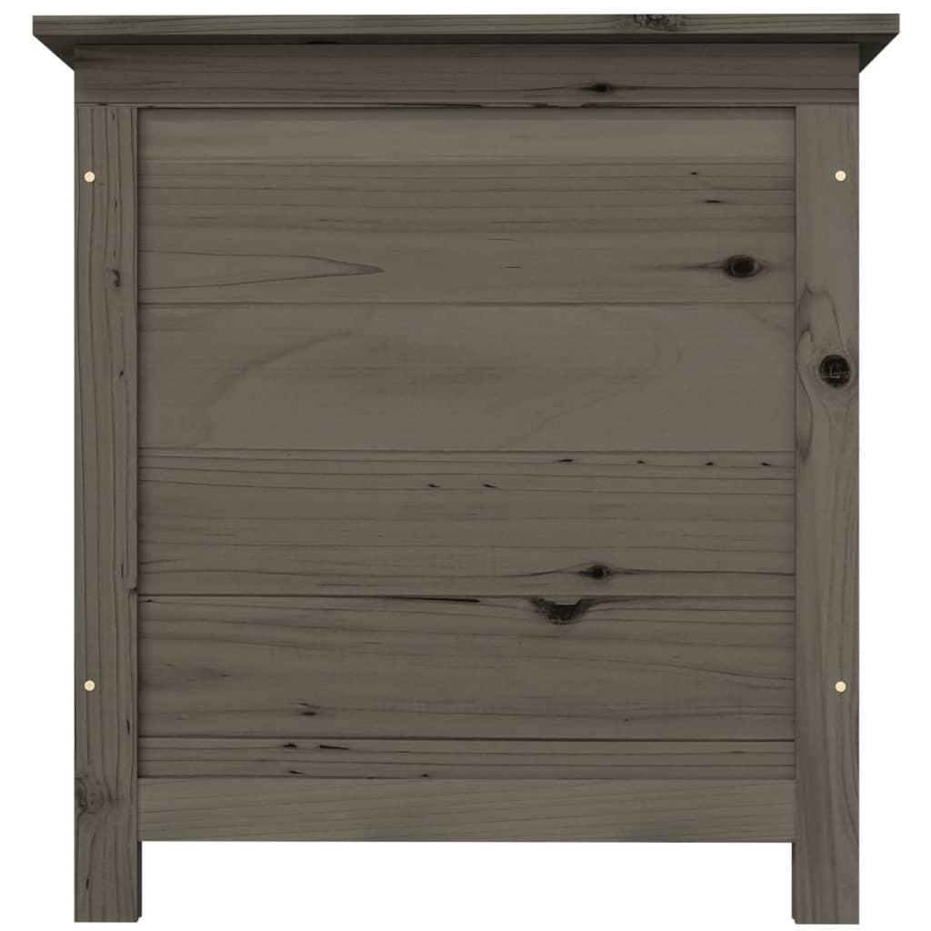 vidaXL Baúl para cojines madera de abeto gris antracita 50x50x56 cm