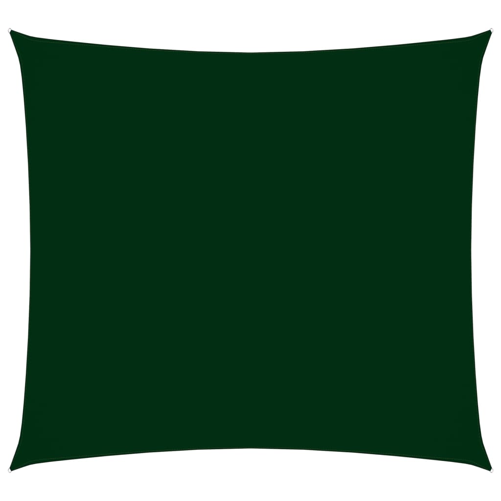 vidaXL Toldo de vela cuadrado tela Oxford verde oscuro 6x6 m