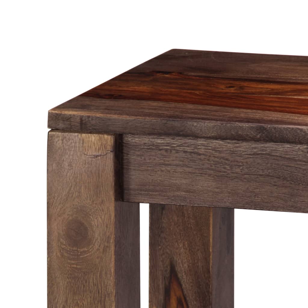 vidaXL Mesa consola 120x30x76 cm madera maciza de sheesham gris