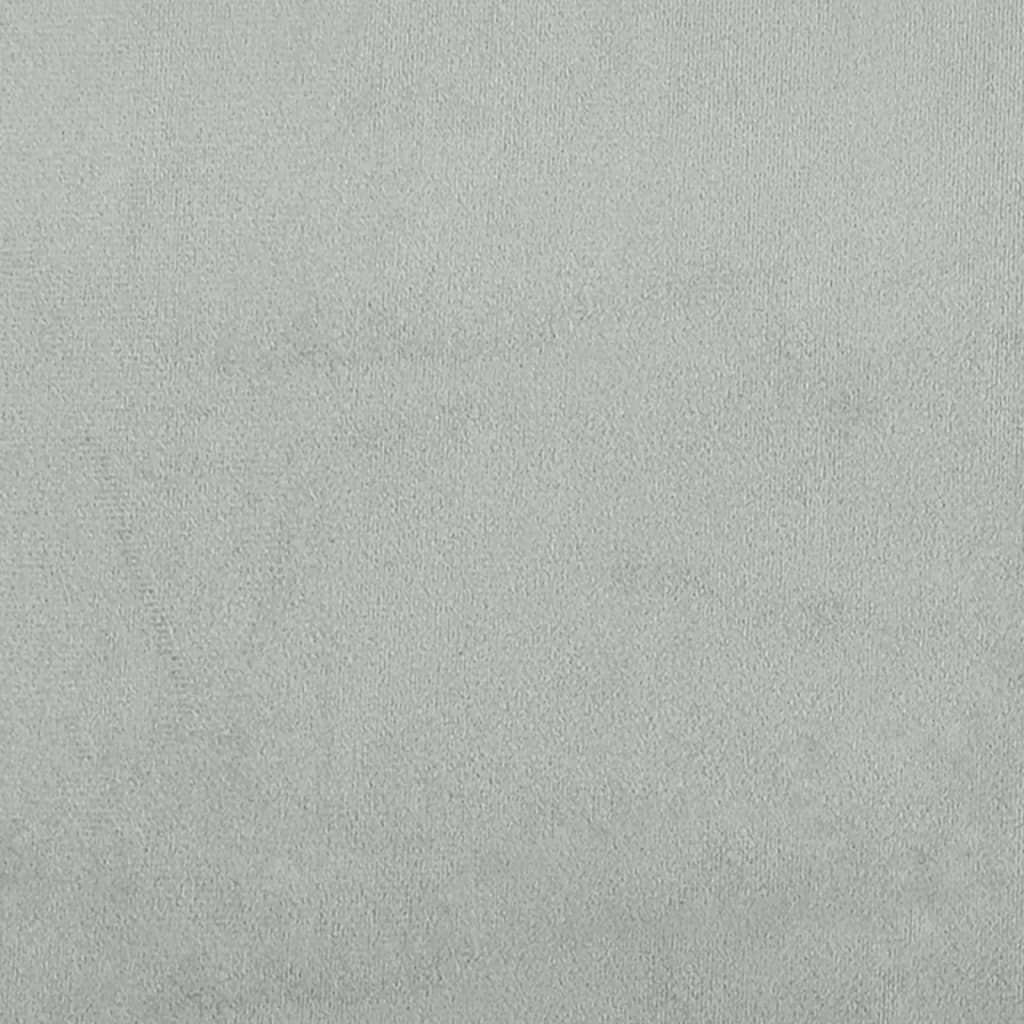 vidaXL Cabecero de cama acolchado terciopelo gris claro 80 cm