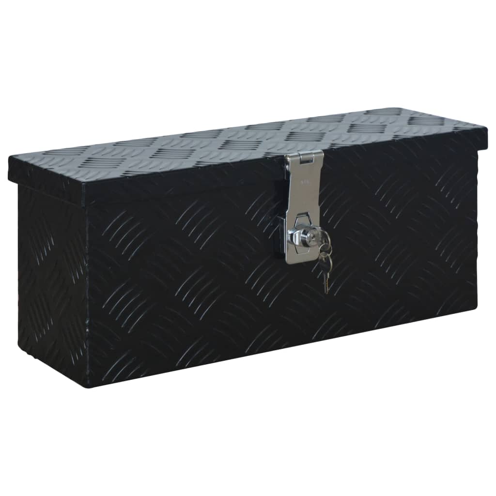 vidaXL Caja de aluminio 485x140x200 mm negra