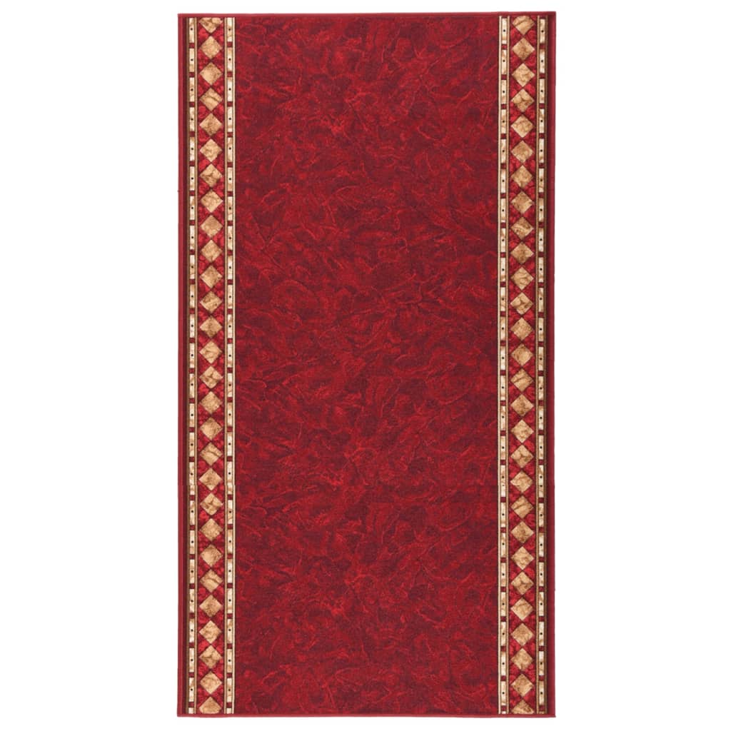 vidaXL Alfombra de pasillo antideslizante rojo 100x200 cm