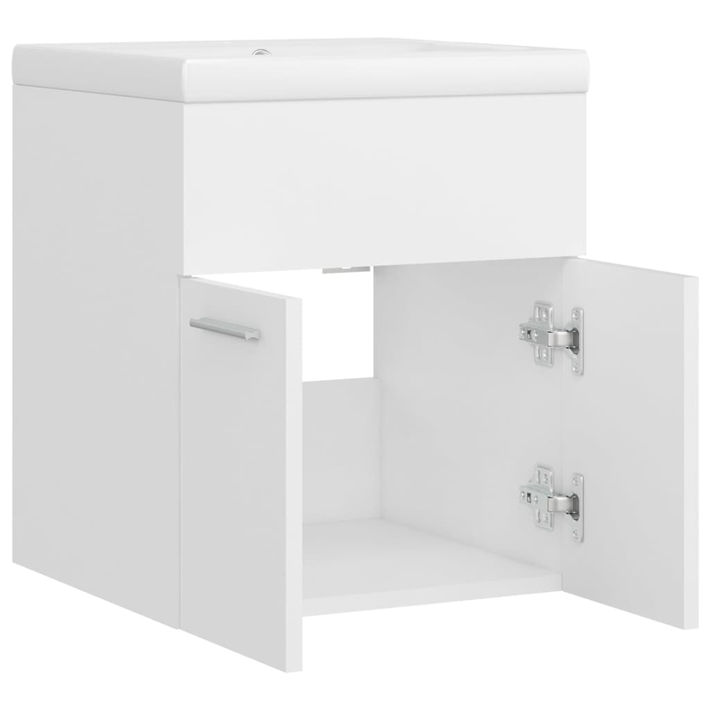 vidaXL Mueble con lavabo blanco madera de ingeniería