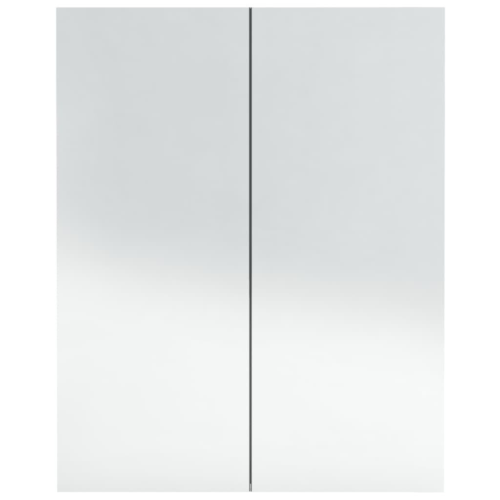 vidaXL Armario de espejo de baño MDF gris antracita 60x15x75 cm