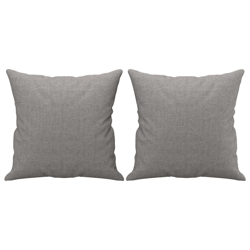 vidaXL Sofá de 2 plazas con almohadas y cojines tela gris claro 120 cm