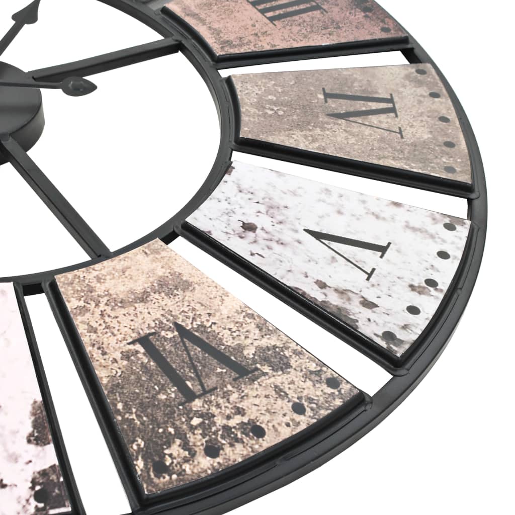 vidaXL Reloj de pared vintage movimiento cuarzo 60 cm XXL