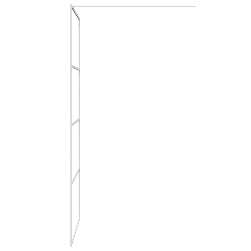 vidaXL Mampara de ducha vidrio ESG transparente blanco 90x195 cm