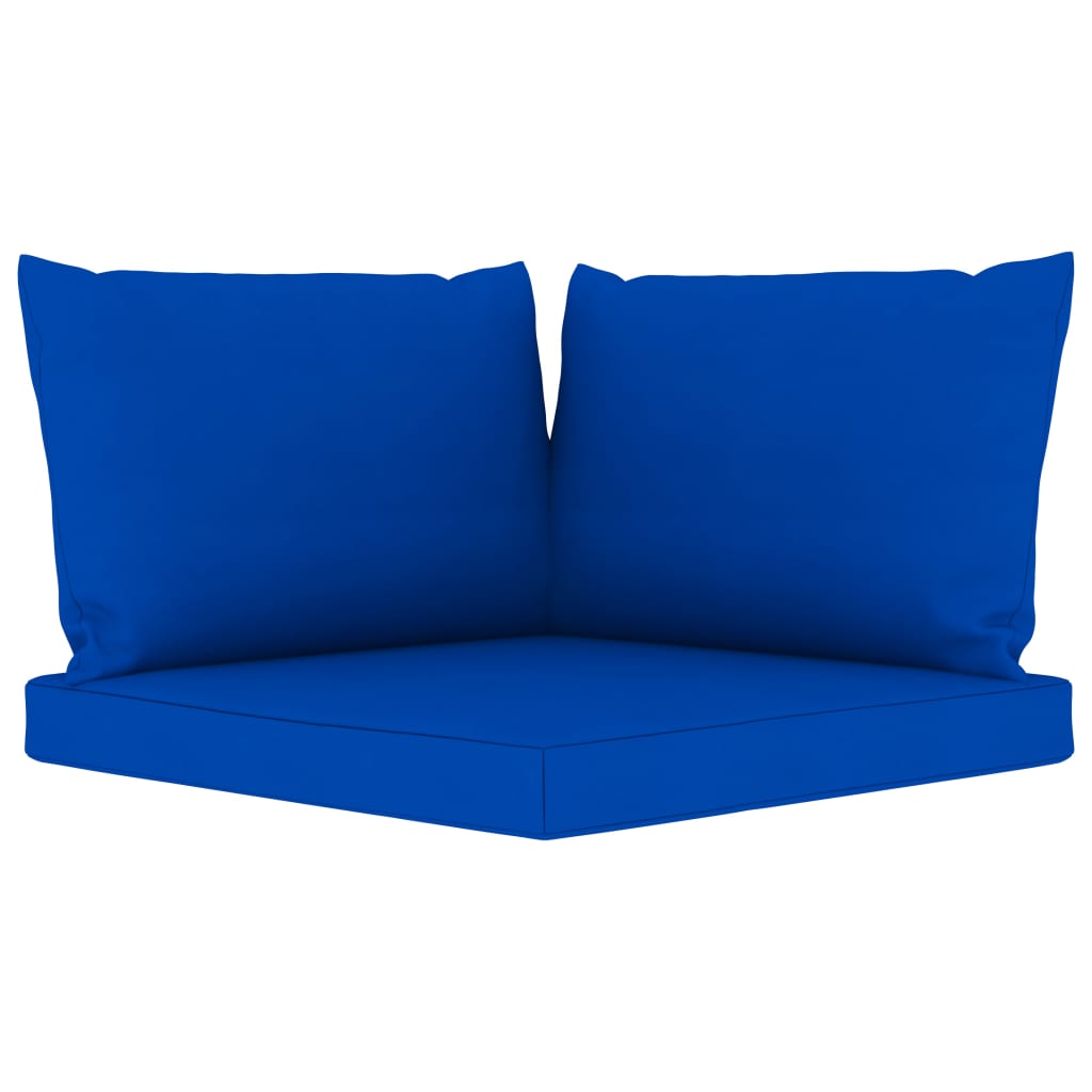 vidaXL Juego de muebles de jardín 9 piezas con cojines azul