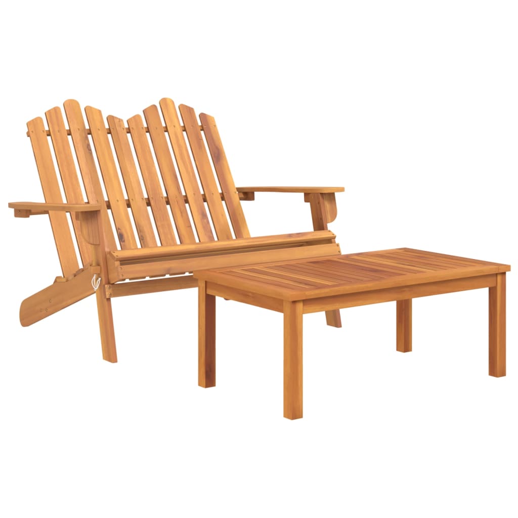 vidaXL Juego de muebles de jardín Adirondack 5 piezas madera acacia