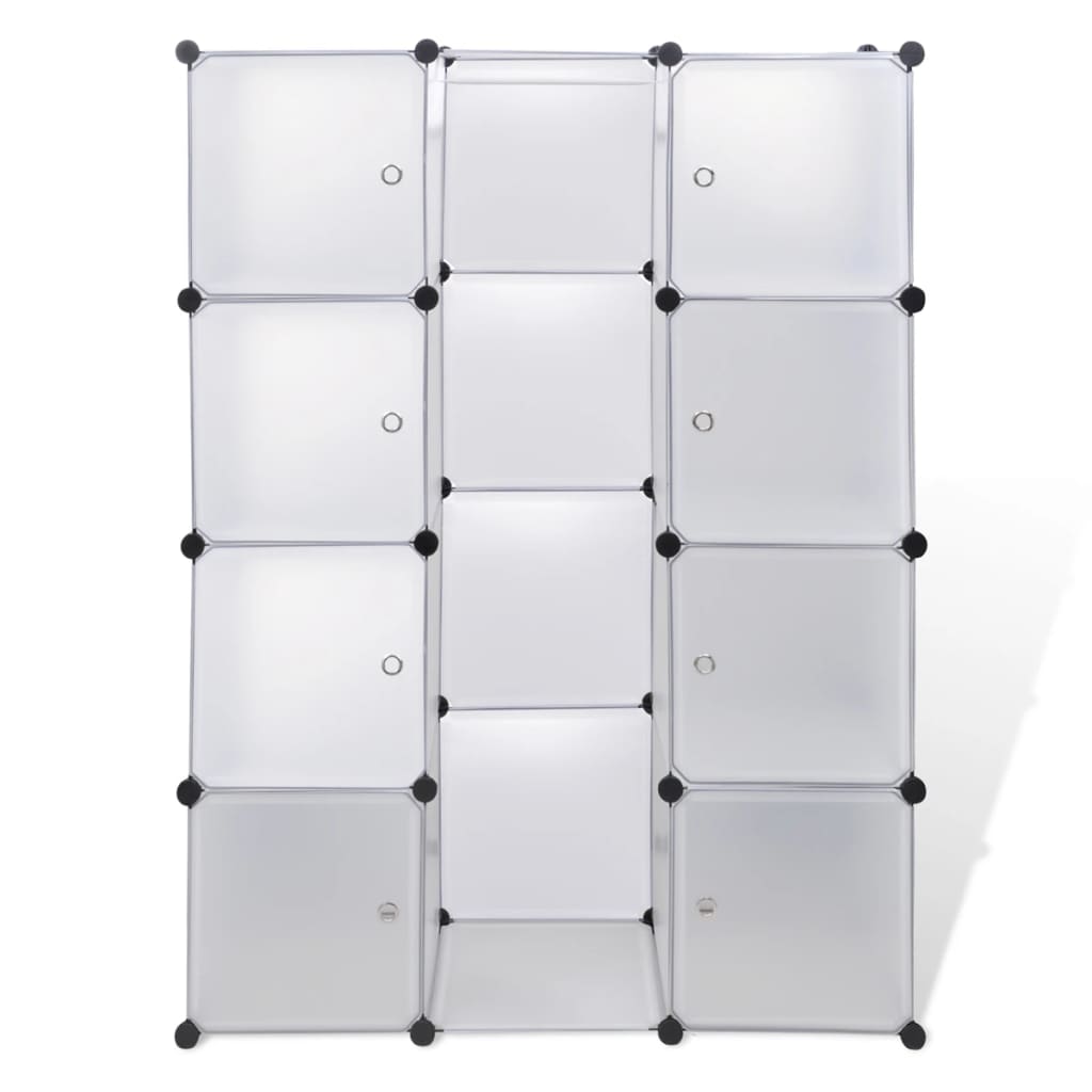 vidaXl Armario modular con 9 compartimentos blanco 37x115x150 cm