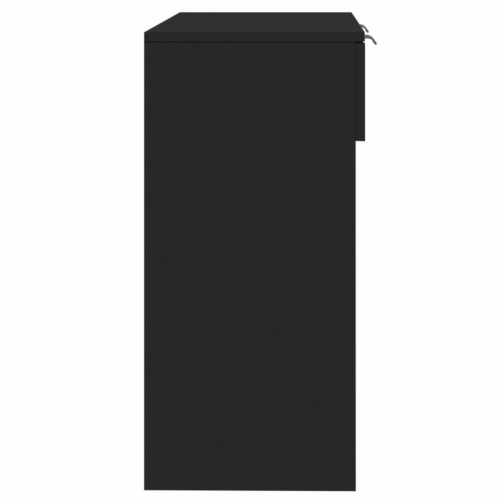 vidaXL Mesa consola madera de ingeniería negro 90x36x75 cm