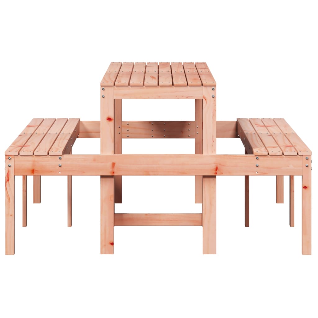 vidaXL Mesa de pícnic madera maciza Douglas 160x134x75 cm