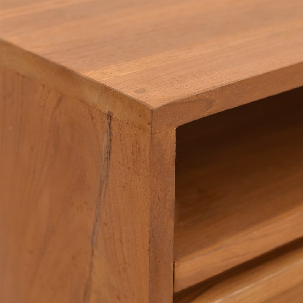 vidaXL Mesa consola de madera maciza de teca 110x30x79 cm