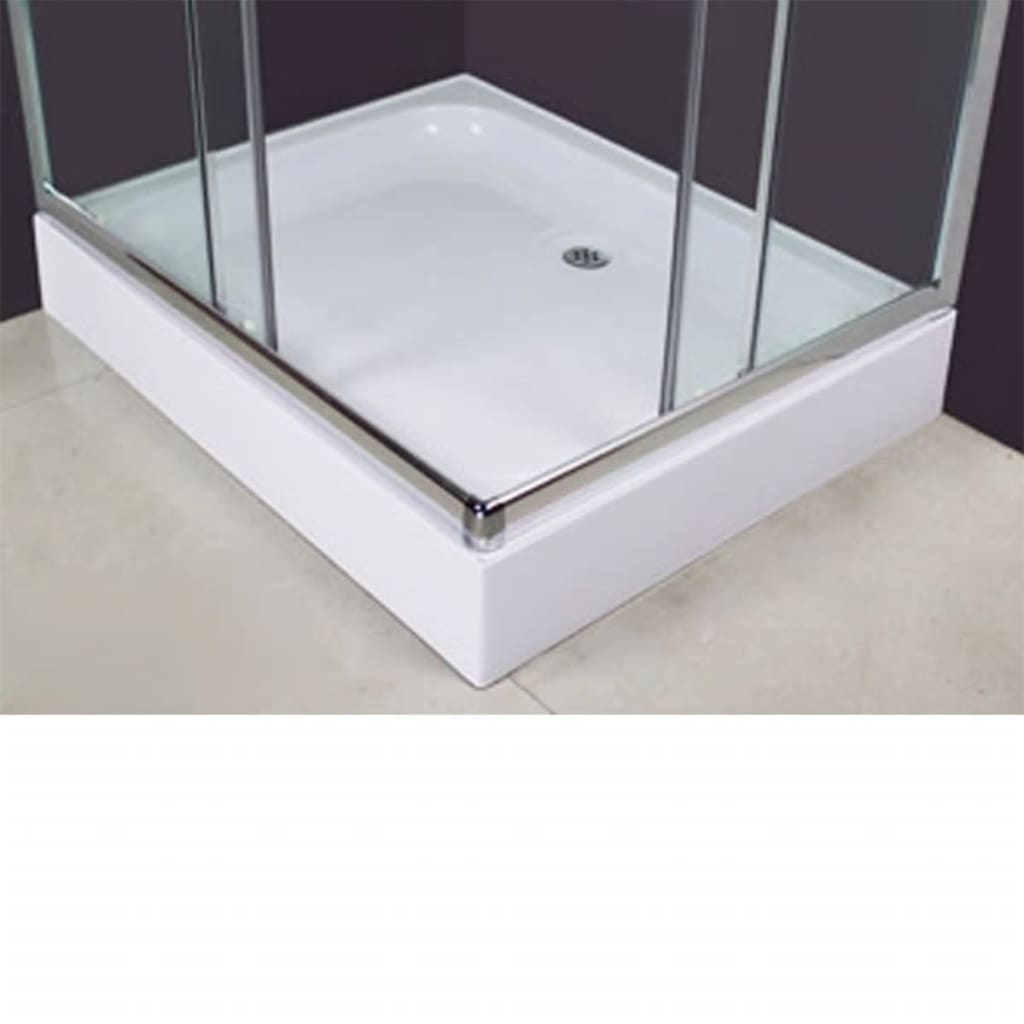 vidaXL Mampara ducha con placa rectangular 100x80x185 cm