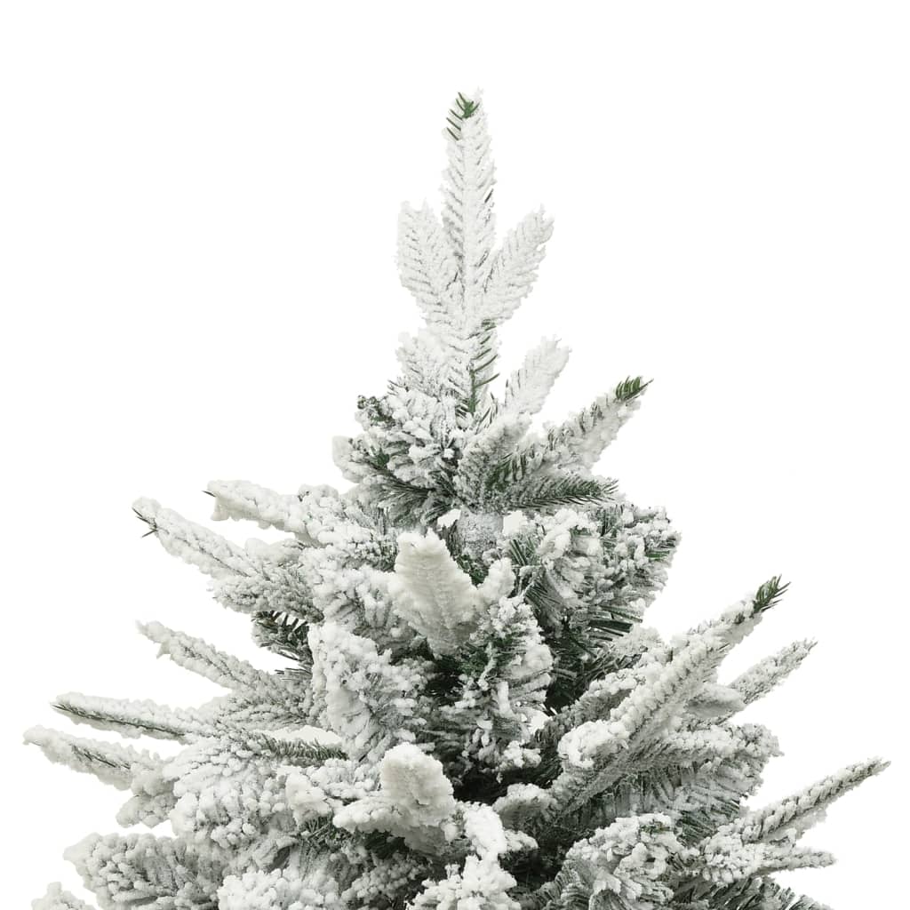 vidaXL Árbol de Navidad artificial con nieve PVC y PE verde 210 cm