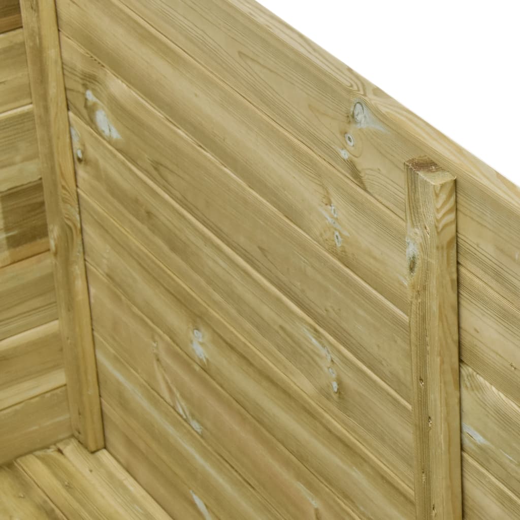 vidaXL Arriate con fondo madera de pino impregnada 150x50x75 cm