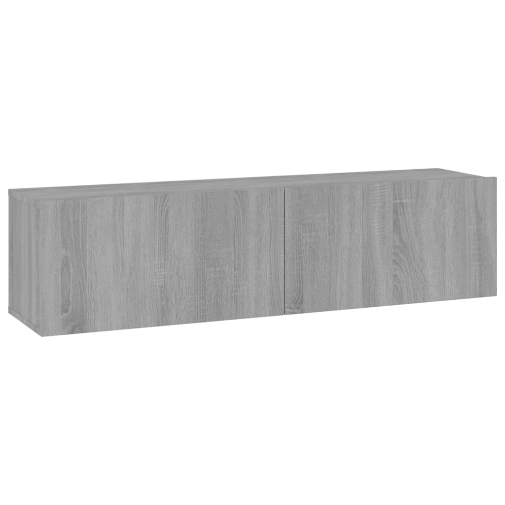 vidaXL Mueble pared TV madera contrachapada gris Sonoma 120x30x30 cm