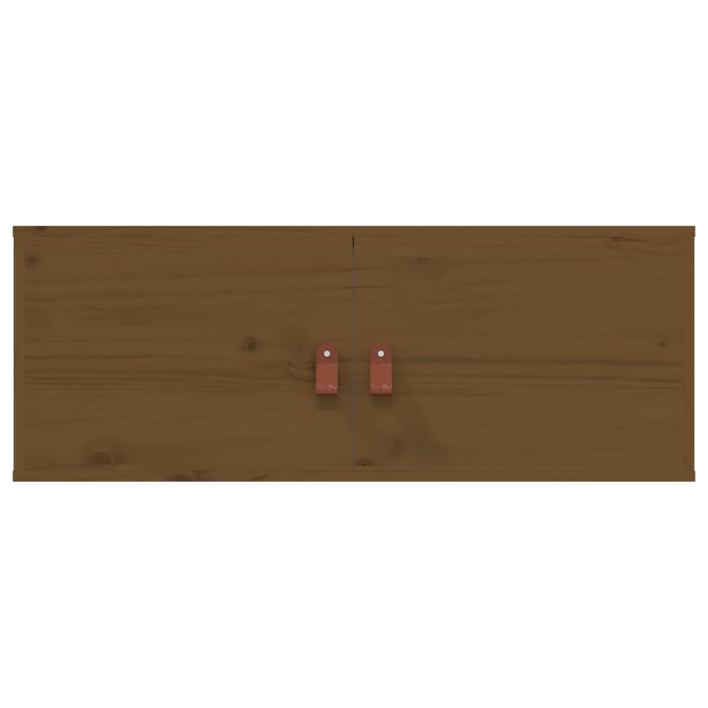 vidaXL Armarios de pared 2 uds madera de pino marrón miel 60x30x30 cm