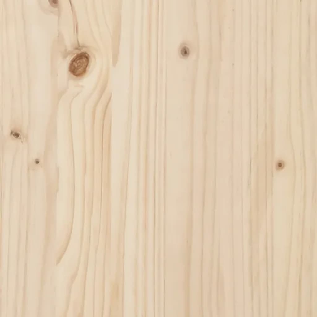 vidaXL Mesa de centro de madera maciza de pino 60x50x35 cm
