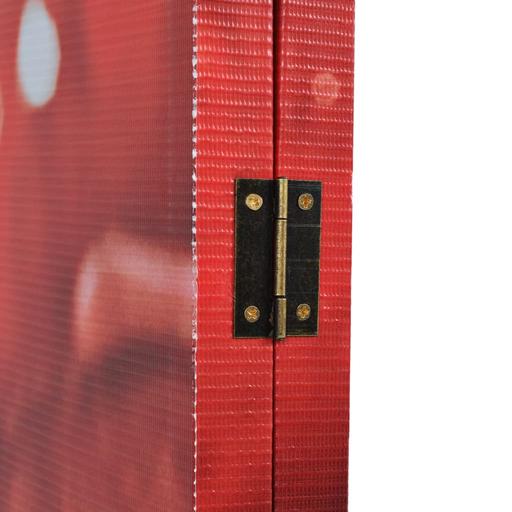 vidaXL Biombo divisor plegable 228x170 cm rosa roja