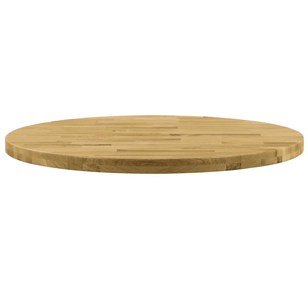 vidaXL Superficie de mesa redonda madera maciza de roble 44 mm 700 mm