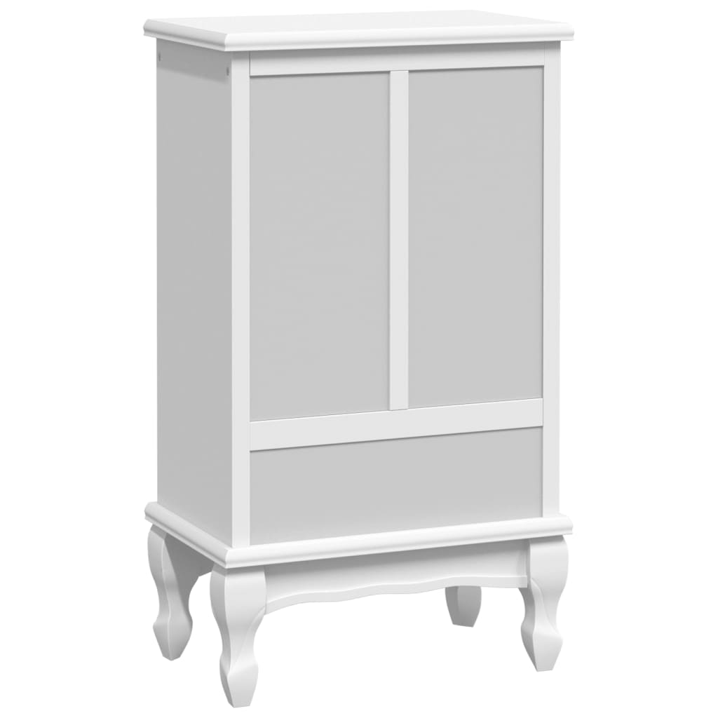 vidaXL Mueble de 5 cajones y 2 estantes blanco
