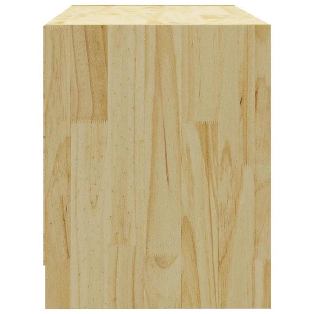 vidaXL Mueble de TV madera maciza de pino 80x31x39 cm