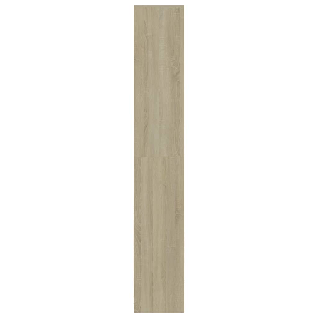 vidaXL Armario de baño madera contrachapada color roble 30x30x183,5 cm