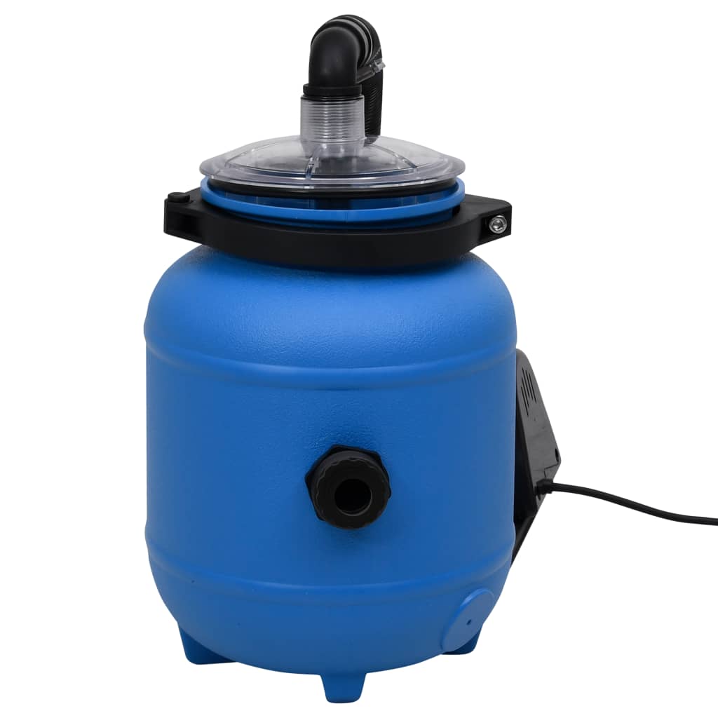 vidaXL Bomba de filtro de piscina negra y azul 4 m³/h