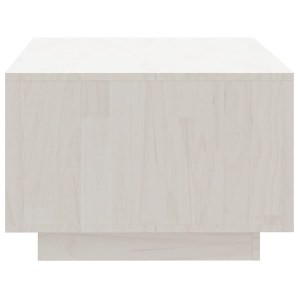 vidaXL Mesa de centro de madera maciza de pino blanco 110x50x33,5 cm