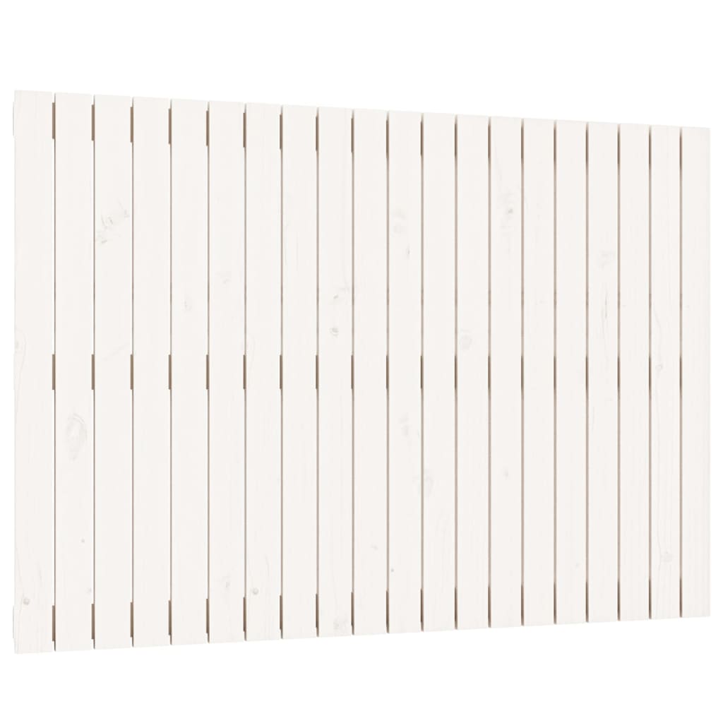 vidaXL Cabecero de cama pared madera maciza pino blanco 127,5x3x90 cm
