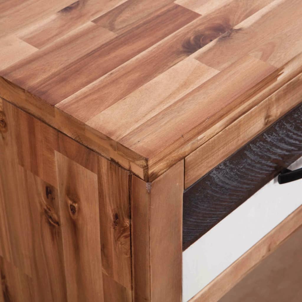 vidaXL Mesa consola de madera maciza de acacia 86x30x75 cm