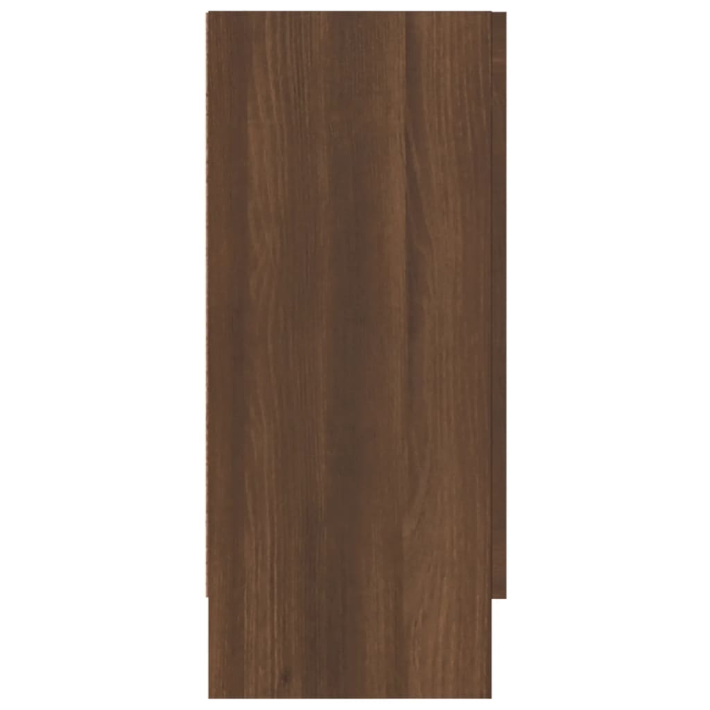 vidaXL Vitrina madera contrachapada roble marrón 120x30,5x70 cm