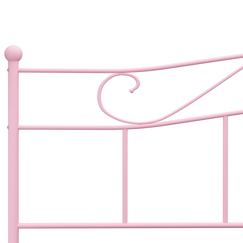 vidaXL Estructura de cama de metal rosa 200x200 cm