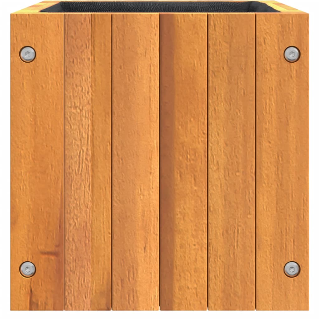 vidaXL Jardinera de madera maciza de acacia 25x25x25 cm