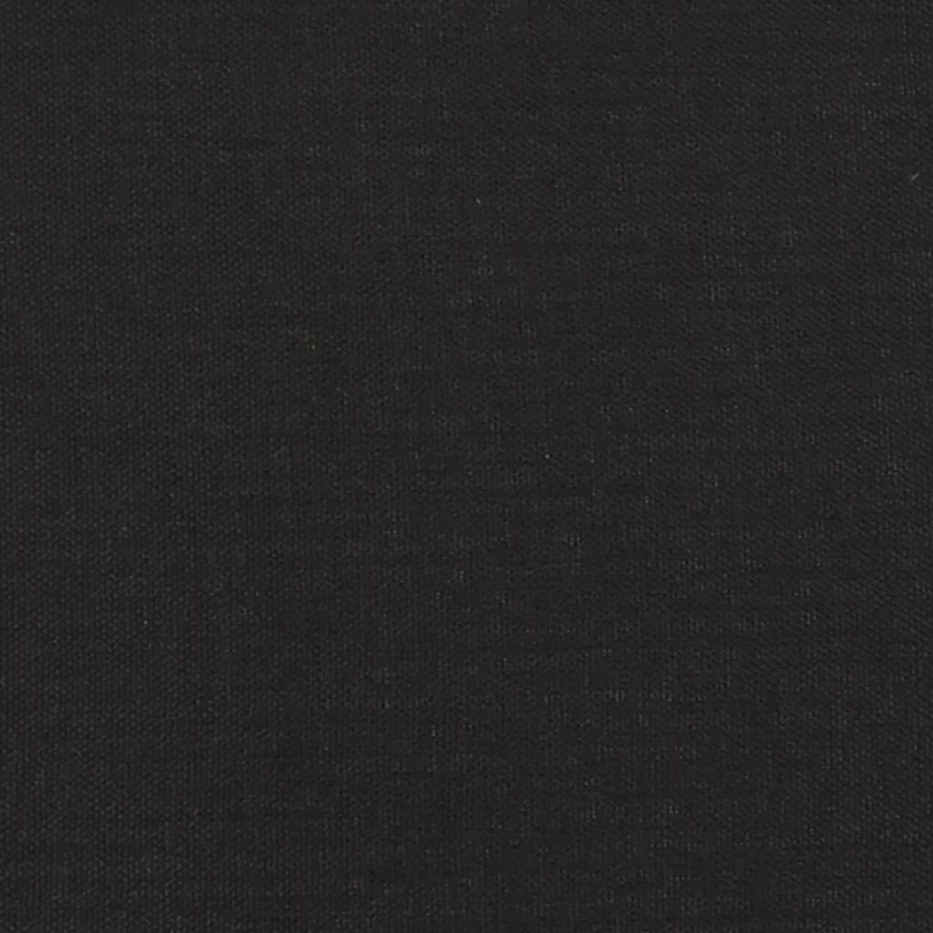 vidaXL Reposapiés de tela y cuero sintético negro 60x60x36 cm