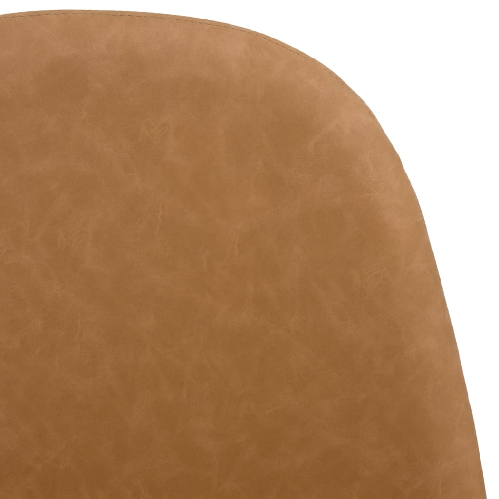 vidaXL Sillas comedor 4 uds cuero sintético marrón claro 45x53,5x83 cm