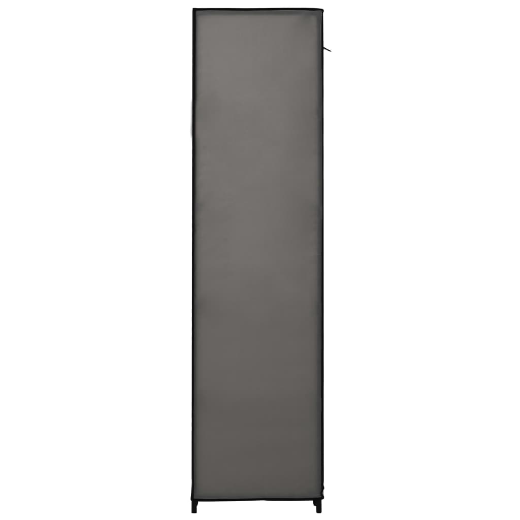 vidaXL Armario con compartimentos y varillas tela gris 150x45x176 cm