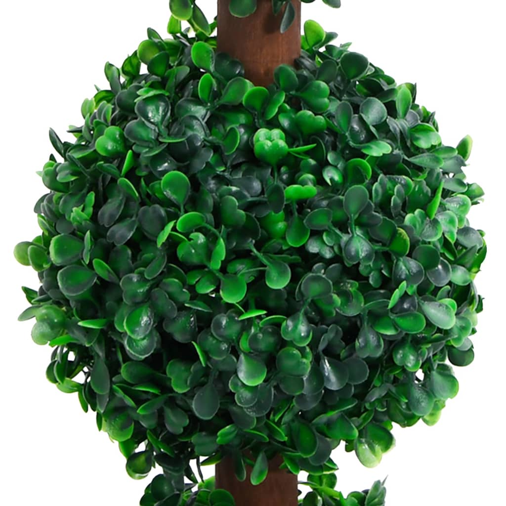 vidaXL Planta de boj artificial forma de bola con maceta verde 90 cm