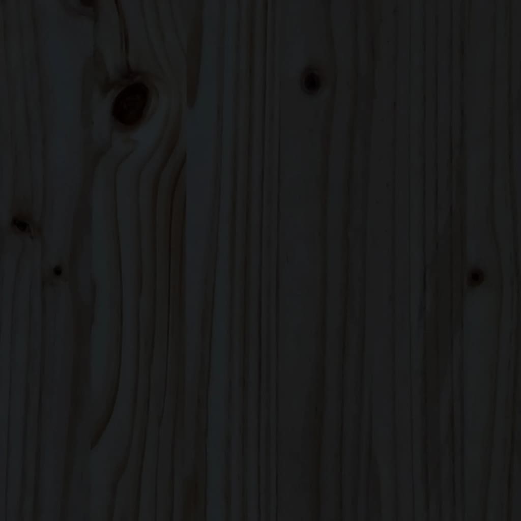 vidaXL Tumbona de madera maciza de pino negra 199,5x60x74 cm