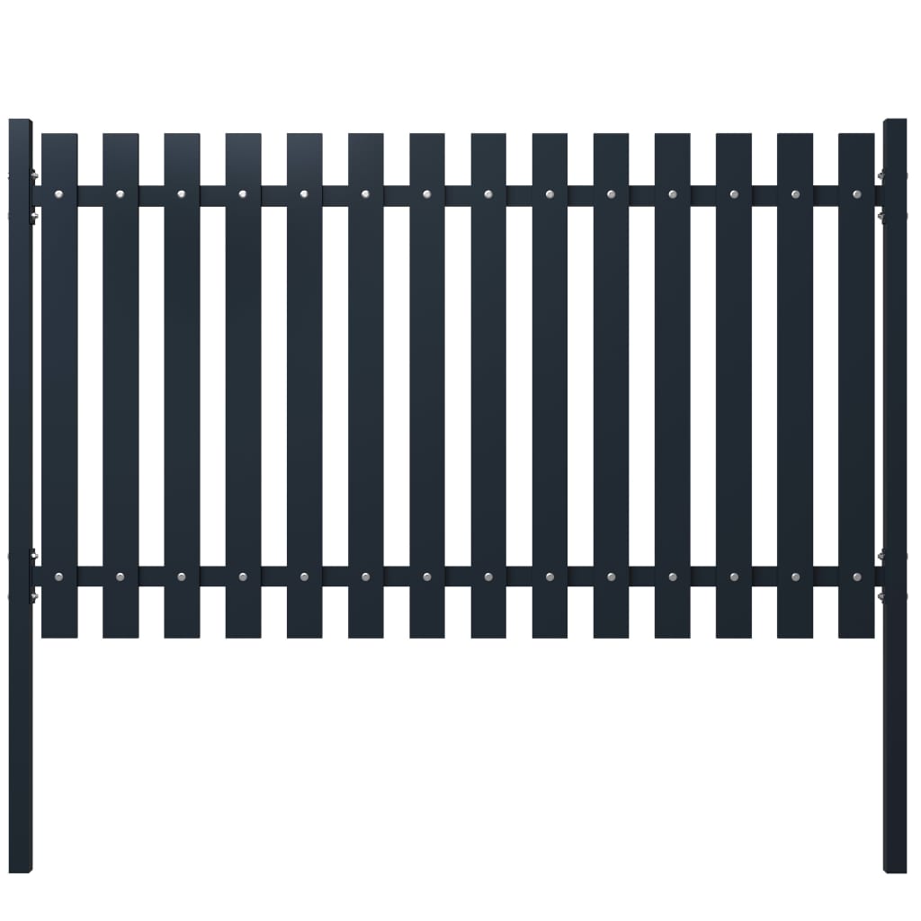 vidaXL Panel de valla acero recubrimiento polvo antracita 174,5x75 cm