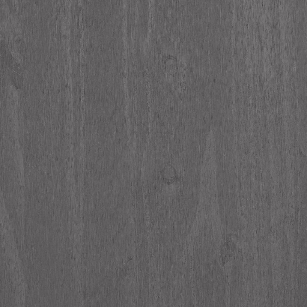 vidaXL Aparador HAMAR madera maciza de pino gris claro 90x40x80 cm