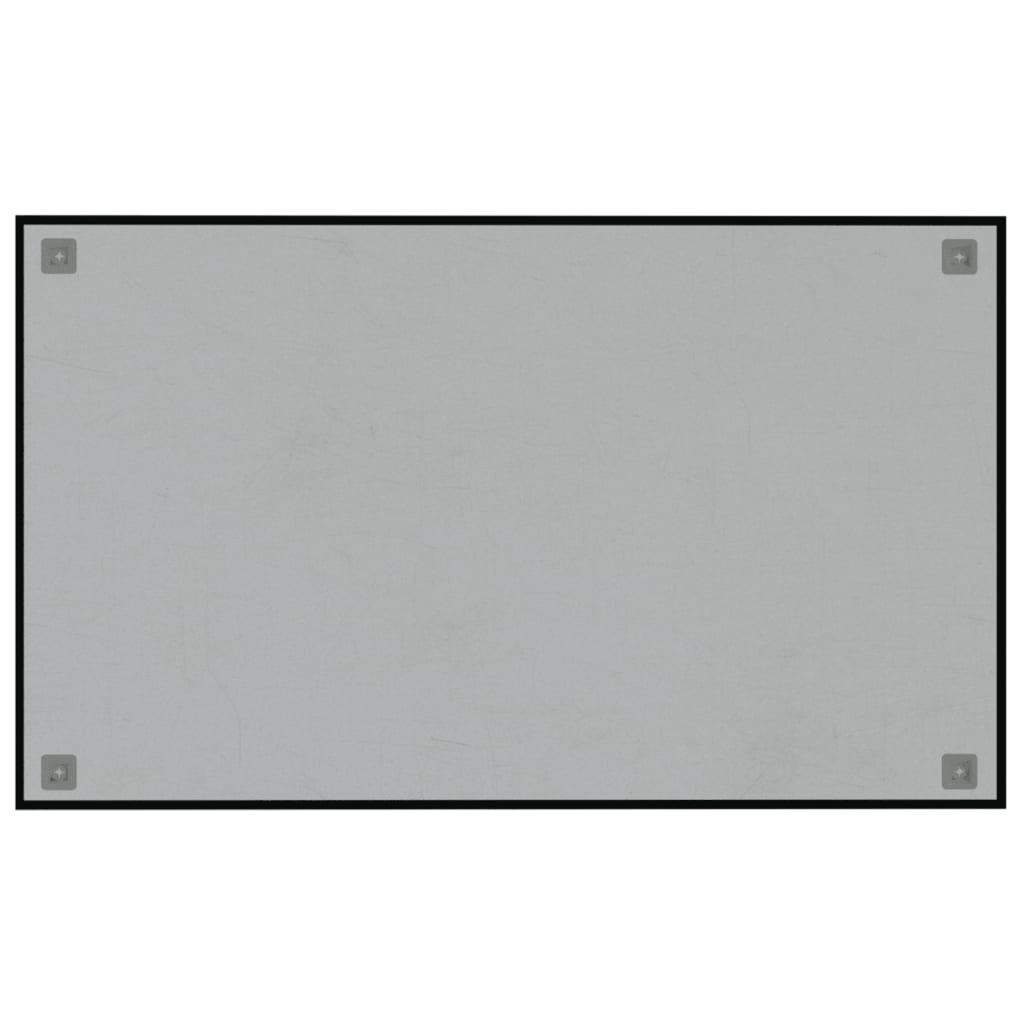 vidaXL Pizarra magnética de pared vidrio templado negro 100x60 cm