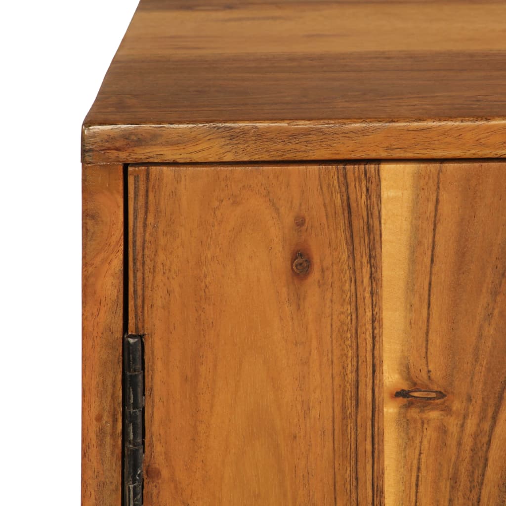 vidaXL Aparador madera maciza de acacia marrón 110x30x70 cm