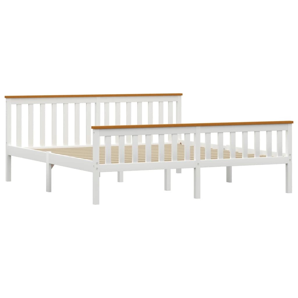 vidaXL Estructura de cama madera de pino maciza blanca 180x200 cm