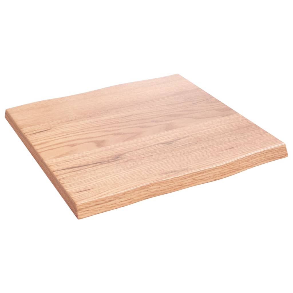 vidaXL Tablero mesa madera tratada roble borde natural 40x40x2 cm